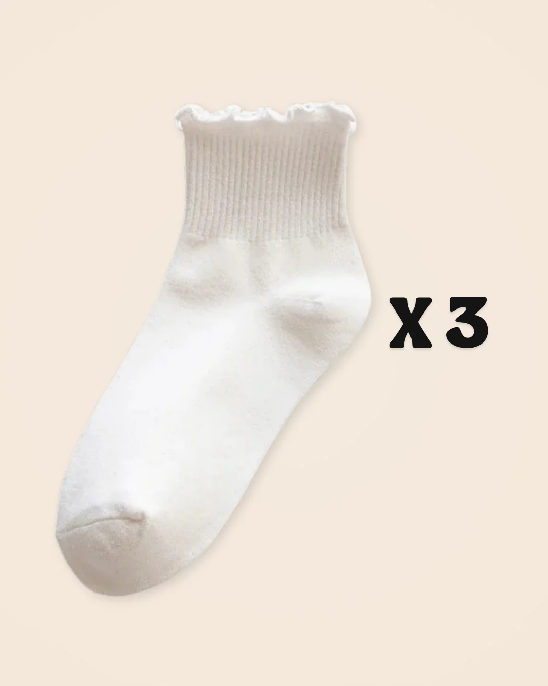 Kit Frufru de Algodão – 3 pares de meias - Image 7